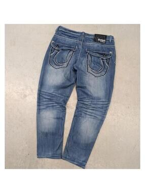 Y2K Southpole Baggy Embroidered Washed blue denim jeans